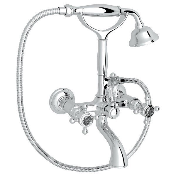 Exposed Wall Mounted Tub Shower Mixer In Polished Chrome, Rohl, Mfr#: A1401XCAPC